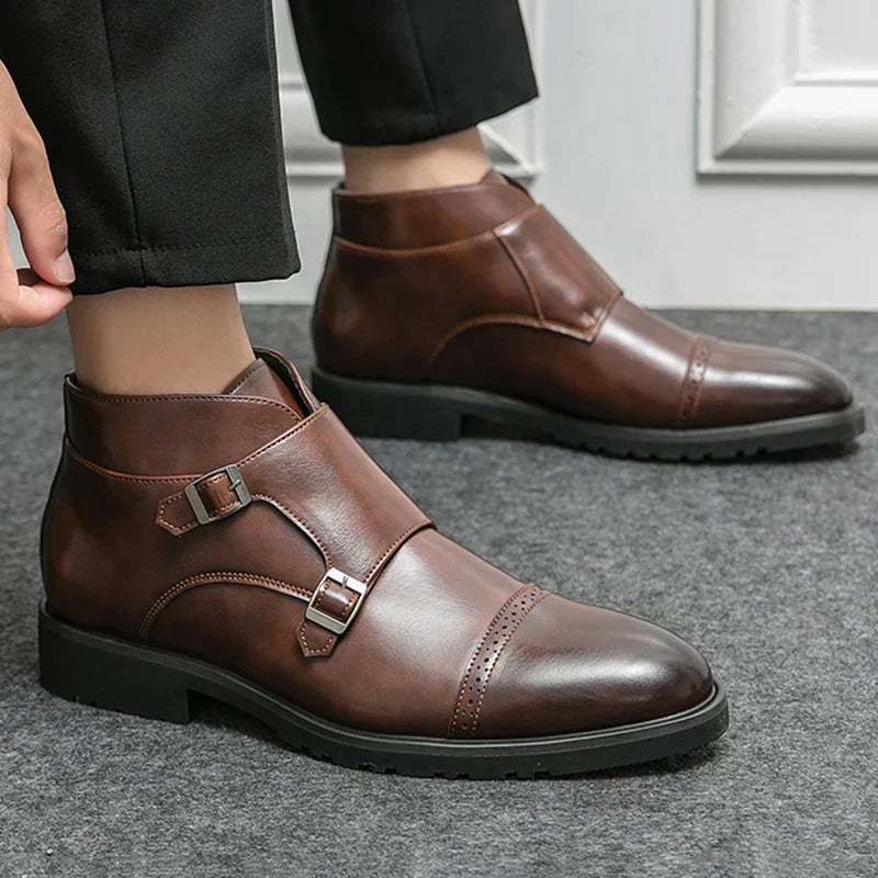Dan | Ankle Boots with Leather Double Buckle