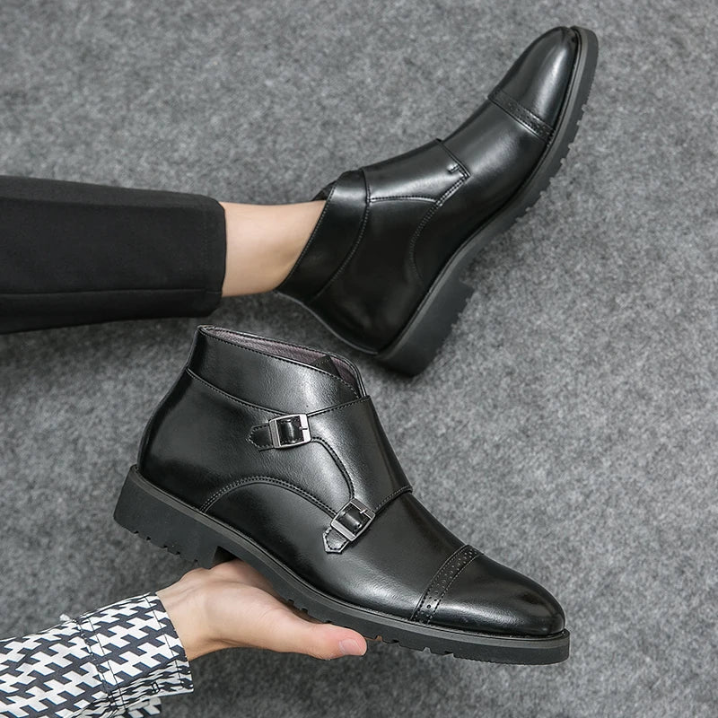Dan | Ankle Boots with Leather Double Buckle