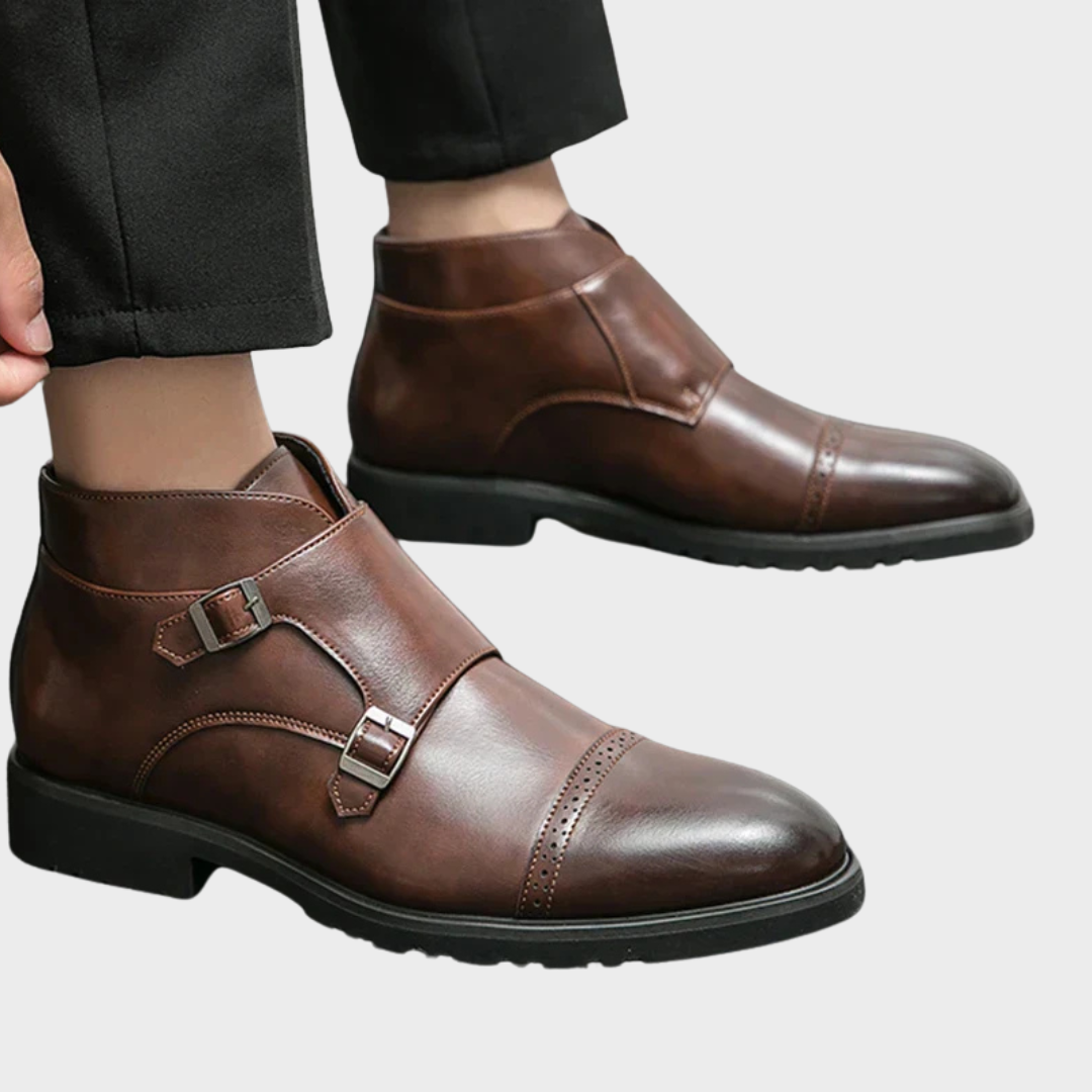Dan | Ankle Boots with Leather Double Buckle