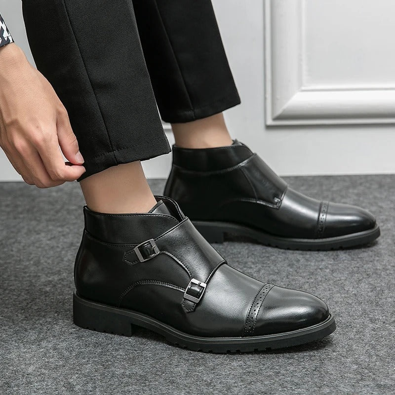 Dan | Ankle Boots with Leather Double Buckle