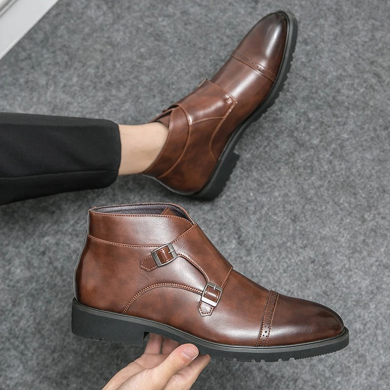 Dan | Ankle Boots with Leather Double Buckle