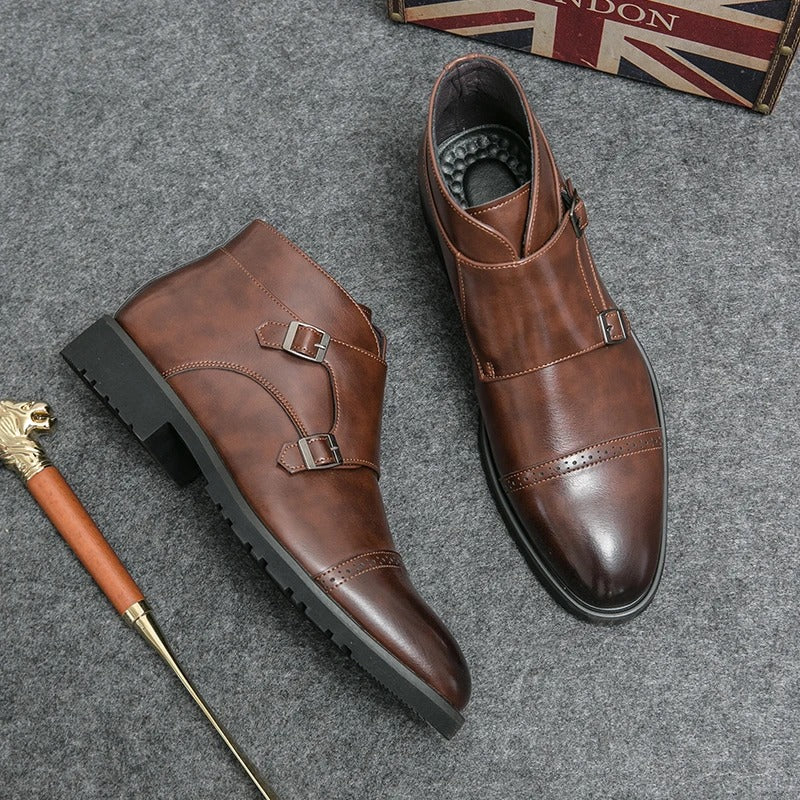 Dan | Ankle Boots with Leather Double Buckle
