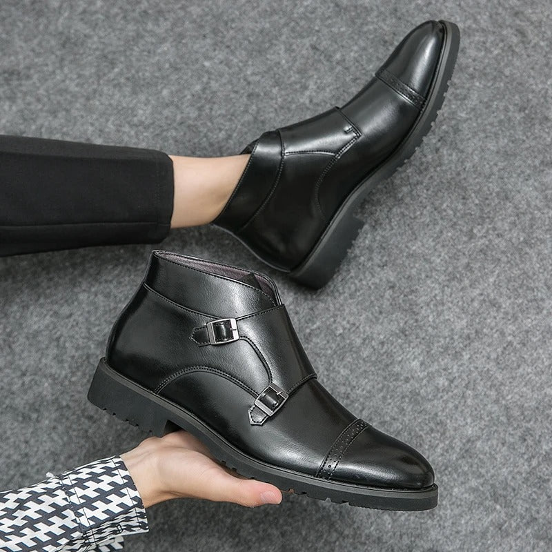 Dan | Ankle Boots with Leather Double Buckle